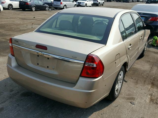 1G1ZS51F26F143290 - 2006 CHEVROLET MALIBU LS GOLD photo 4