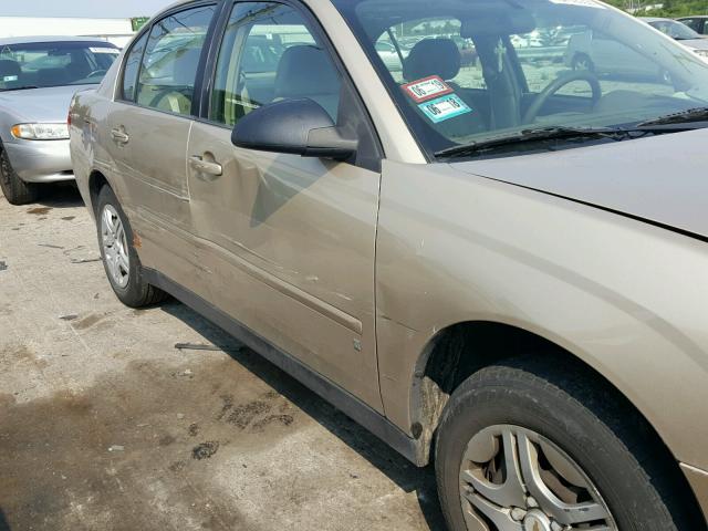 1G1ZS51F26F143290 - 2006 CHEVROLET MALIBU LS GOLD photo 9