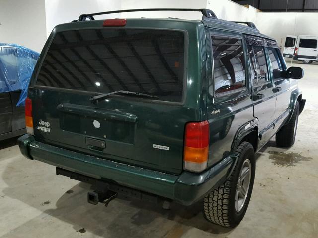 1J4FF58S2YL269648 - 2000 JEEP CHEROKEE C GREEN photo 4