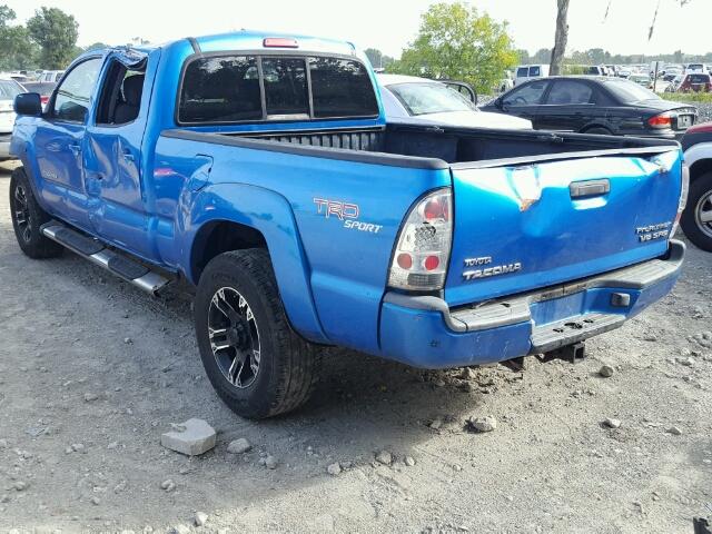 5TEKU72N95Z002934 - 2005 TOYOTA TACOMA DOU BLUE photo 3