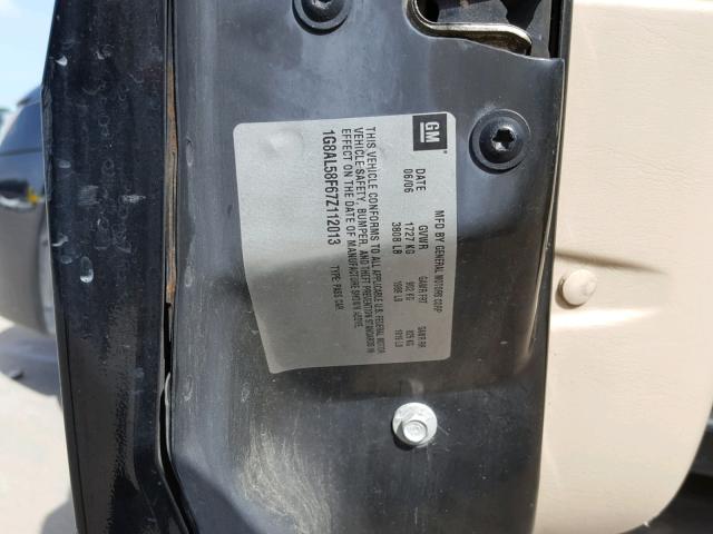 1G8AL58F67Z112013 - 2007 SATURN ION LEVEL BLACK photo 10