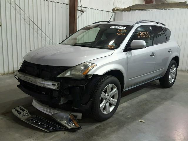 JN8AZ08T96W406779 - 2006 NISSAN MURANO SILVER photo 2