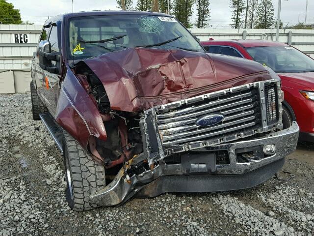 1FTSW2BR3AEB07126 - 2010 FORD F250 SUPER BURGUNDY photo 1