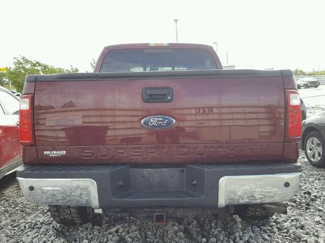 1FTSW2BR3AEB07126 - 2010 FORD F250 SUPER BURGUNDY photo 9