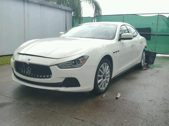 ZAM57XSA3E1089348 - 2014 MASERATI GHIBLI WHITE photo 2