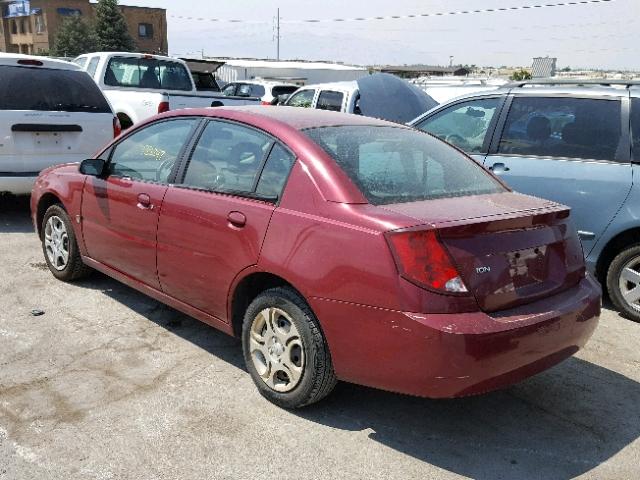 1G8AJ52F54Z140735 - 2004 SATURN ION LEVEL RED photo 3