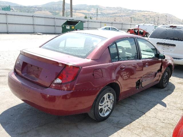 1G8AJ52F54Z140735 - 2004 SATURN ION LEVEL RED photo 4