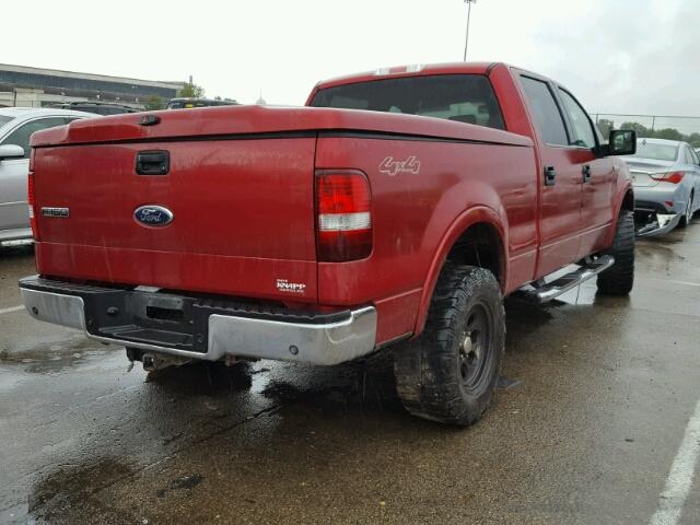 1FTPW14V97KB31404 - 2007 FORD F150 SUPER RED photo 4