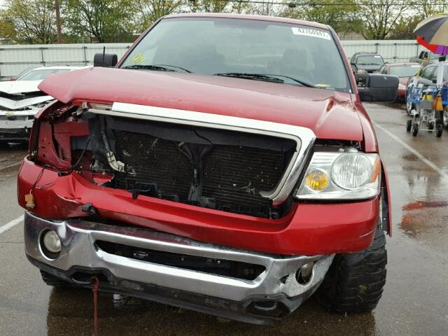 1FTPW14V97KB31404 - 2007 FORD F150 SUPER RED photo 9