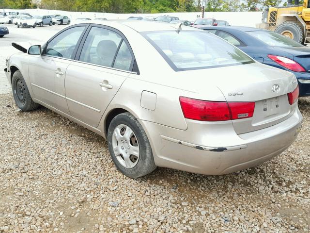 5NPET46C09H422002 - 2009 HYUNDAI SONATA TAN photo 3