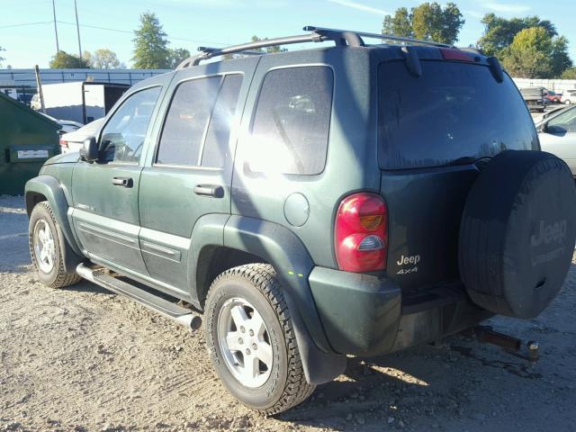 1J4GL58K22W323159 - 2002 JEEP LIBERTY LI GREEN photo 3