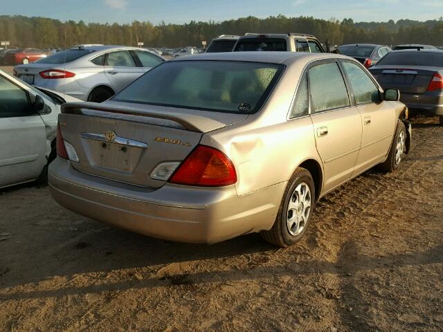 4T1BF28B91U191609 - 2001 TOYOTA AVALON XL TAN photo 4