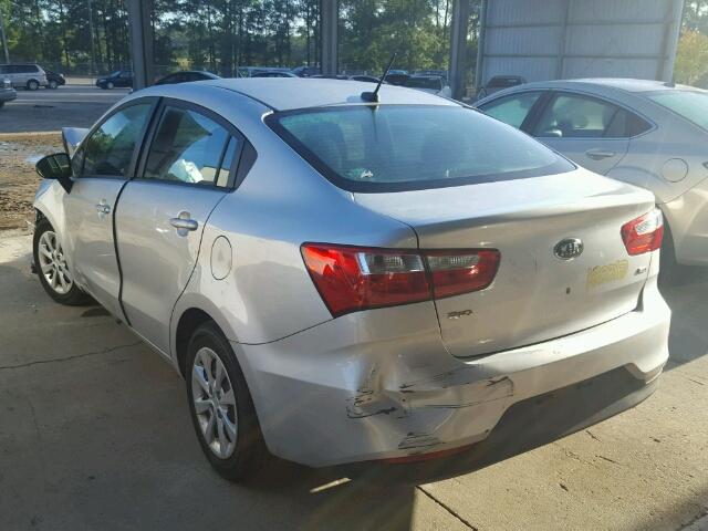 KNADM4A30G6670903 - 2016 KIA RIO LX SILVER photo 3