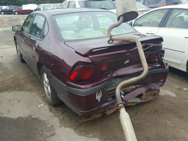 2G1WH52K839385194 - 2003 CHEVROLET IMPALA LS MAROON photo 3