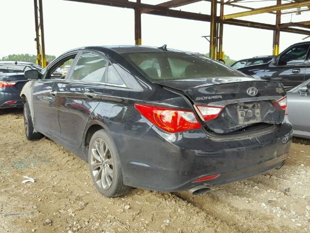 5NPEC4AC0BH258781 - 2011 HYUNDAI SONATA SE BLACK photo 3