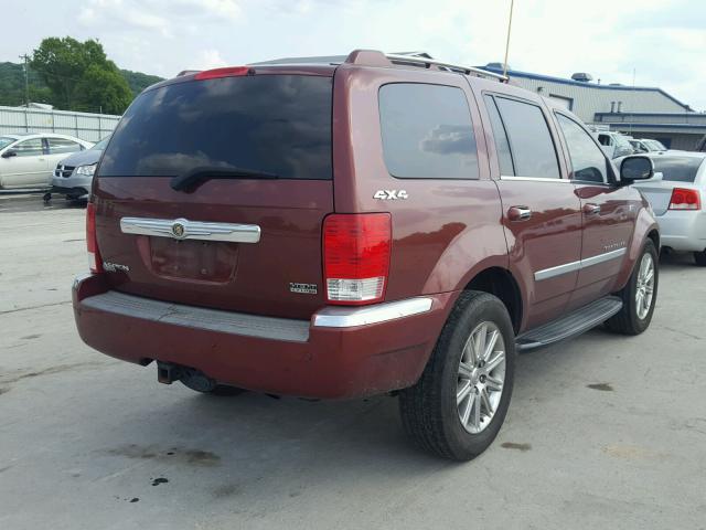 1A8HW58287F515638 - 2007 CHRYSLER ASPEN LIMI BURGUNDY photo 4