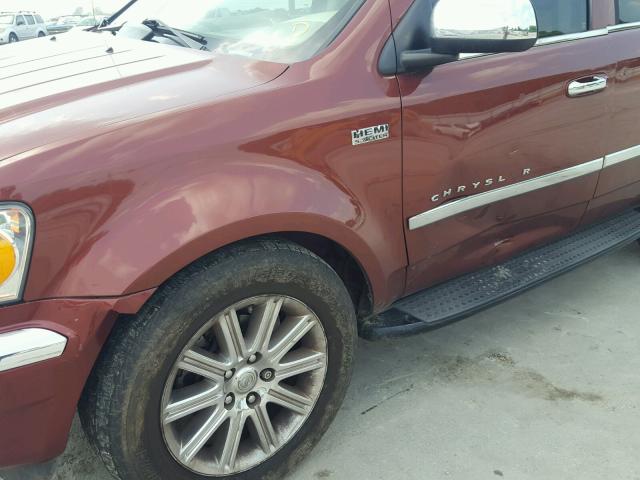 1A8HW58287F515638 - 2007 CHRYSLER ASPEN LIMI BURGUNDY photo 9
