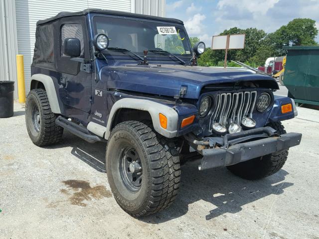 1J4FA39S83P316426 - 2003 JEEP WRANGLER C BLUE photo 1