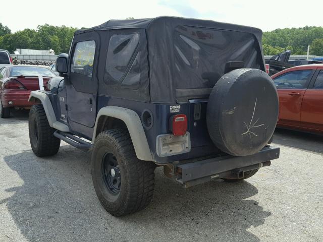 1J4FA39S83P316426 - 2003 JEEP WRANGLER C BLUE photo 3