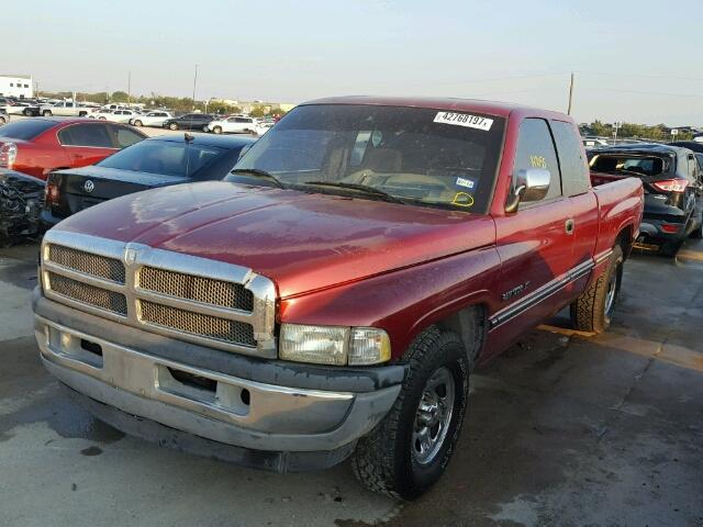 3B7HC13Y6TM134885 - 1996 DODGE RAM 1500 MAROON photo 2