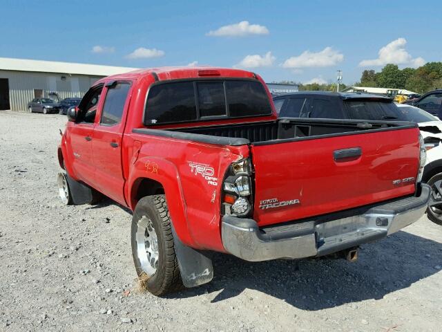 5TELU42N28Z581563 - 2008 TOYOTA TACOMA DOU RED photo 3