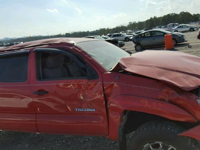 5TELU42N28Z581563 - 2008 TOYOTA TACOMA DOU RED photo 9