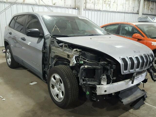 1C4PJLAB3FW553289 - 2015 JEEP CHEROKEE S GRAY photo 1