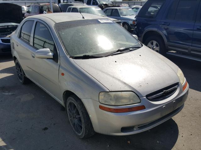 KL1TD52674B159695 - 2004 CHEVROLET AVEO GRAY photo 1