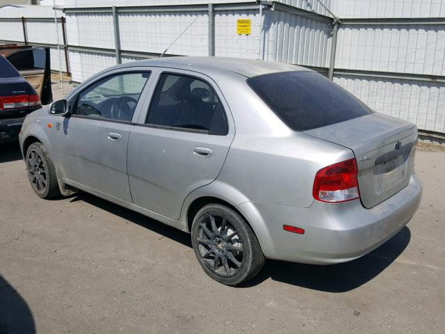 KL1TD52674B159695 - 2004 CHEVROLET AVEO GRAY photo 3