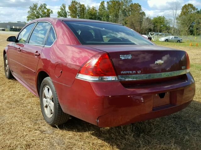 2G1WB5EK5A1252188 - 2010 CHEVROLET IMPALA RED photo 3