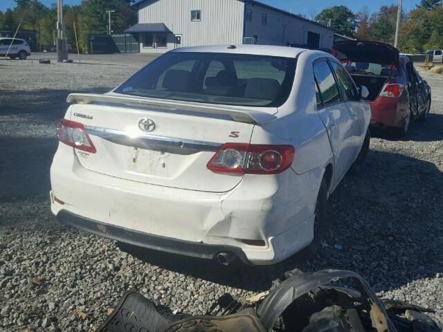 2T1BU4EE9BC619567 - 2011 TOYOTA COROLLA WHITE photo 4