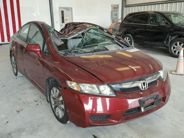 2HGFA16929H359282 - 2009 HONDA CIVIC EXL Tünd qırmızı foto 1