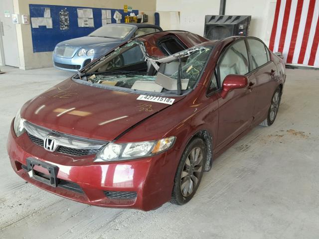 2HGFA16929H359282 - 2009 HONDA CIVIC EXL Tünd qırmızı foto 2