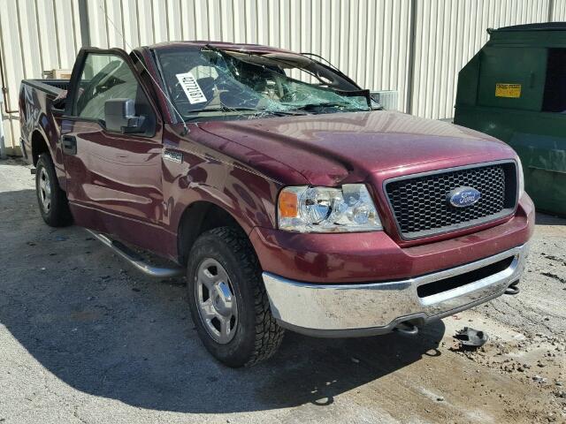 1FTPX14506FA64437 - 2006 FORD F150 BURGUNDY photo 1