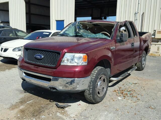 1FTPX14506FA64437 - 2006 FORD F150 BURGUNDY photo 2