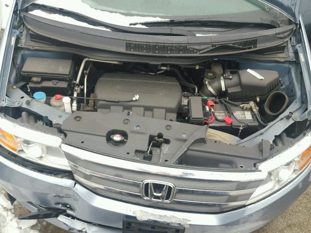 5FNRL5H40CB016594 - 2012 HONDA ODYSSEY EX BLUE photo 7