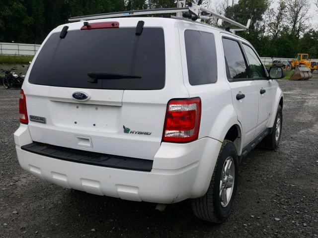 1FMCU4K39CKA37536 - 2012 FORD ESCAPE HYB WHITE photo 4