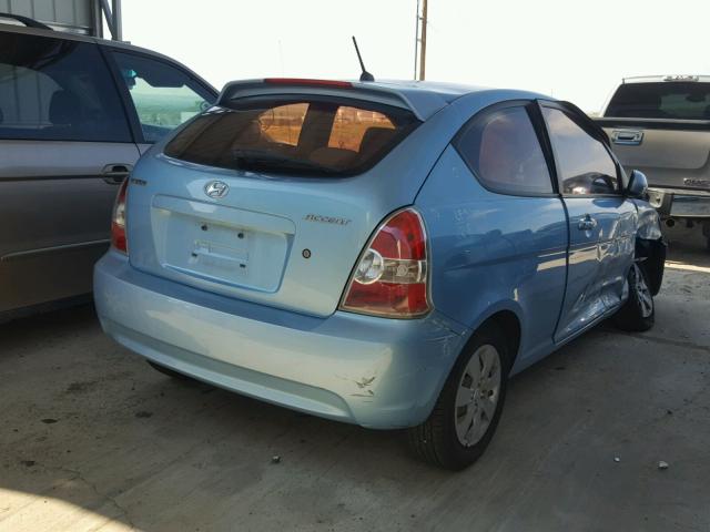 KMHCM3AC6AU179291 - 2010 HYUNDAI ACCENT BLU TEAL photo 4