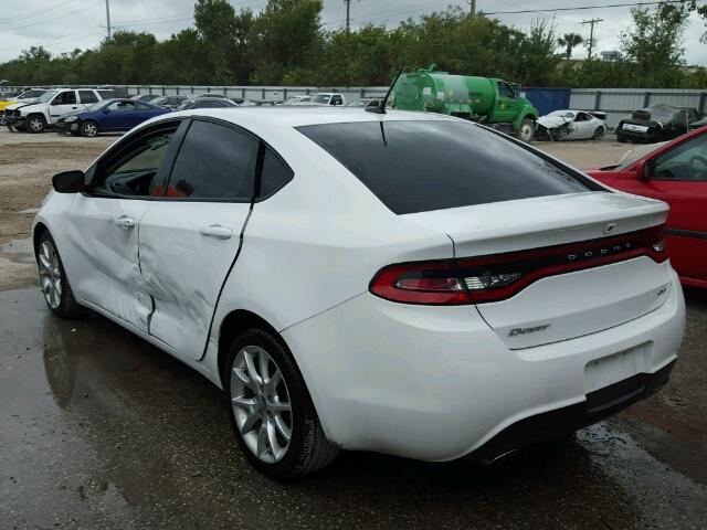 1C3CDFBA2DD297172 - 2013 DODGE DART WHITE photo 3