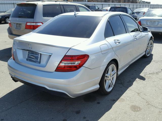 WDDGF4HB0DA870766 - 2013 MERCEDES-BENZ C 250 SILVER photo 4