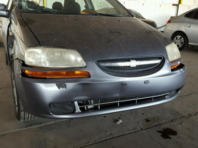 KL1TD56626B529030 - 2006 CHEVROLET AVEO BASE Күміс фото 9