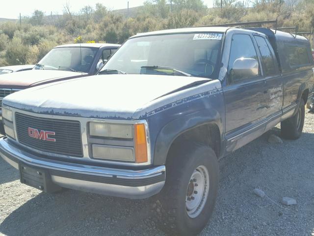 2GTGK29K3P1506395 - 1993 GMC SIERRA K25 BLUE photo 2