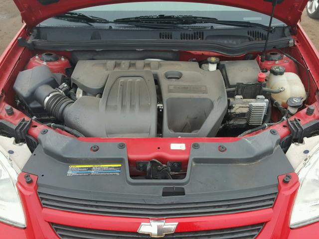 1G1AK15F677169998 - 2007 CHEVROLET COBALT RED photo 7