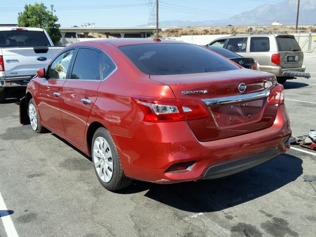 3N1AB7AP2GY266965 - 2016 NISSAN SENTRA S RED photo 3