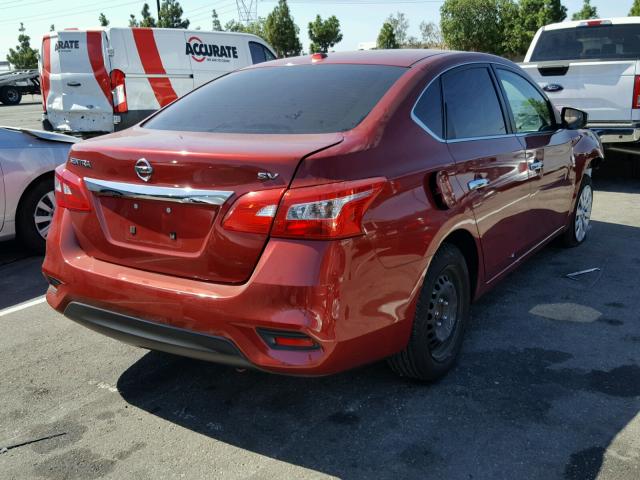 3N1AB7AP2GY266965 - 2016 NISSAN SENTRA S RED photo 4