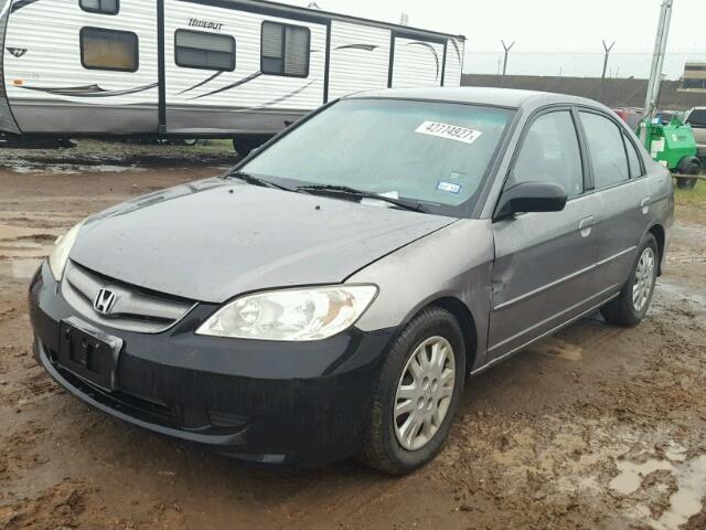 2HGES16554H596976 - 2004 HONDA CIVIC GRAY photo 2