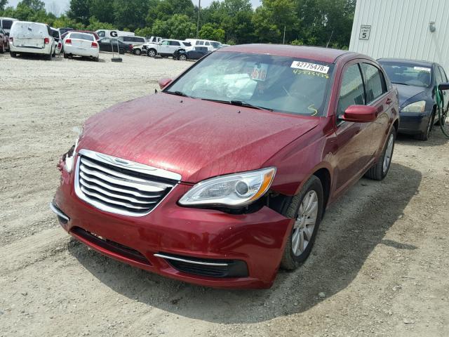 1C3BC1FG8BN527109 - 2011 CHRYSLER 200 TOURIN MAROON photo 2