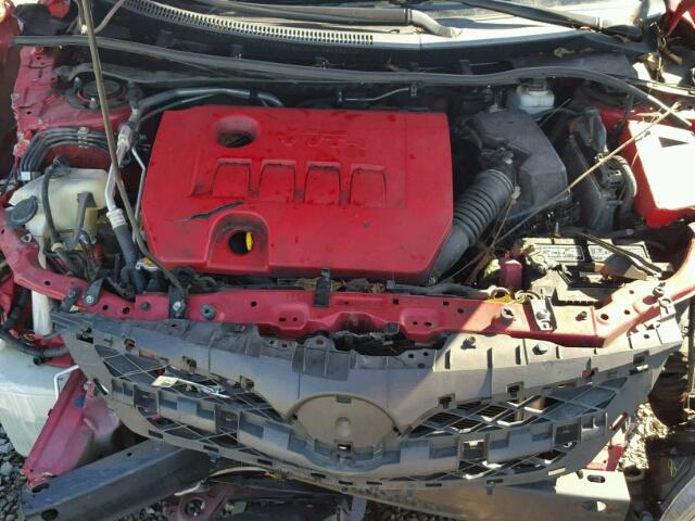 5YFBU4EE0CP055857 - 2012 TOYOTA COROLLA BA RED photo 7