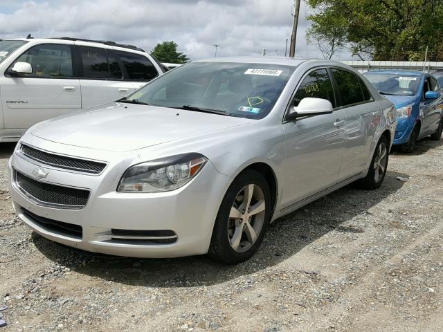 1G1ZC5EU9BF358584 - 2011 CHEVROLET MALIBU 1LT SILVER photo 2