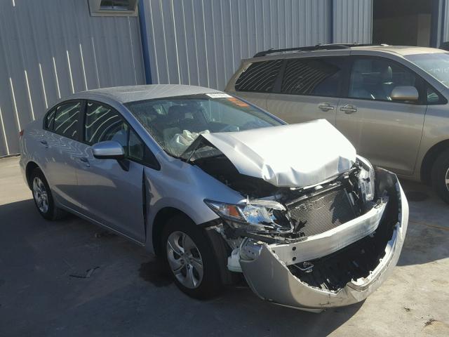 19XFB2F54FE106776 - 2015 HONDA CIVIC LX SILVER photo 1